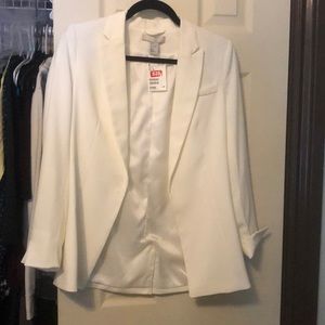 H&M White blazer size 4